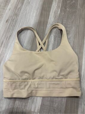 lululemon athletica Neutral Beige Crisscross Sports Bra